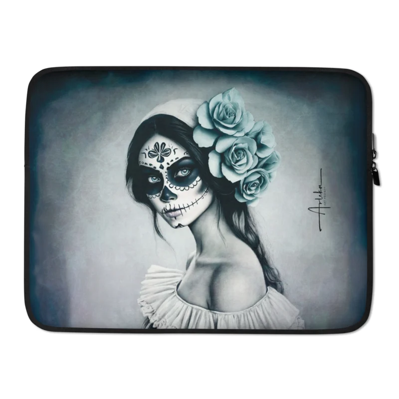 Funda para portátil con ilustración de catrina – Arleka