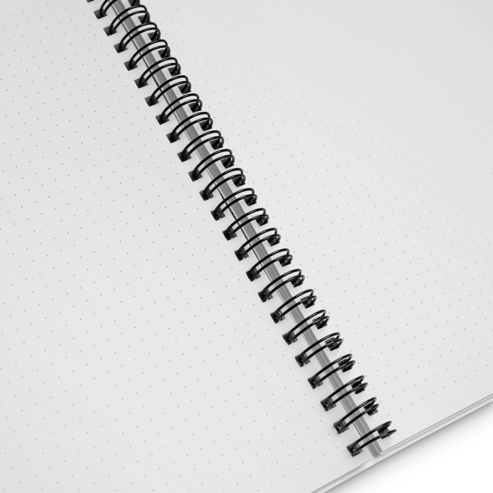 Interior punteado de libreta creativa – cuaderno con espiral para notas artísticas