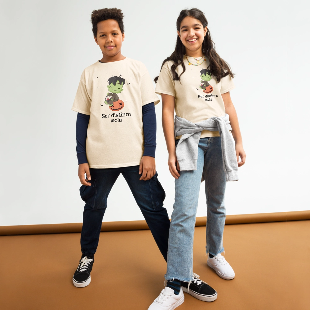 Niños con camiseta infantil divertida Halloween Frankie