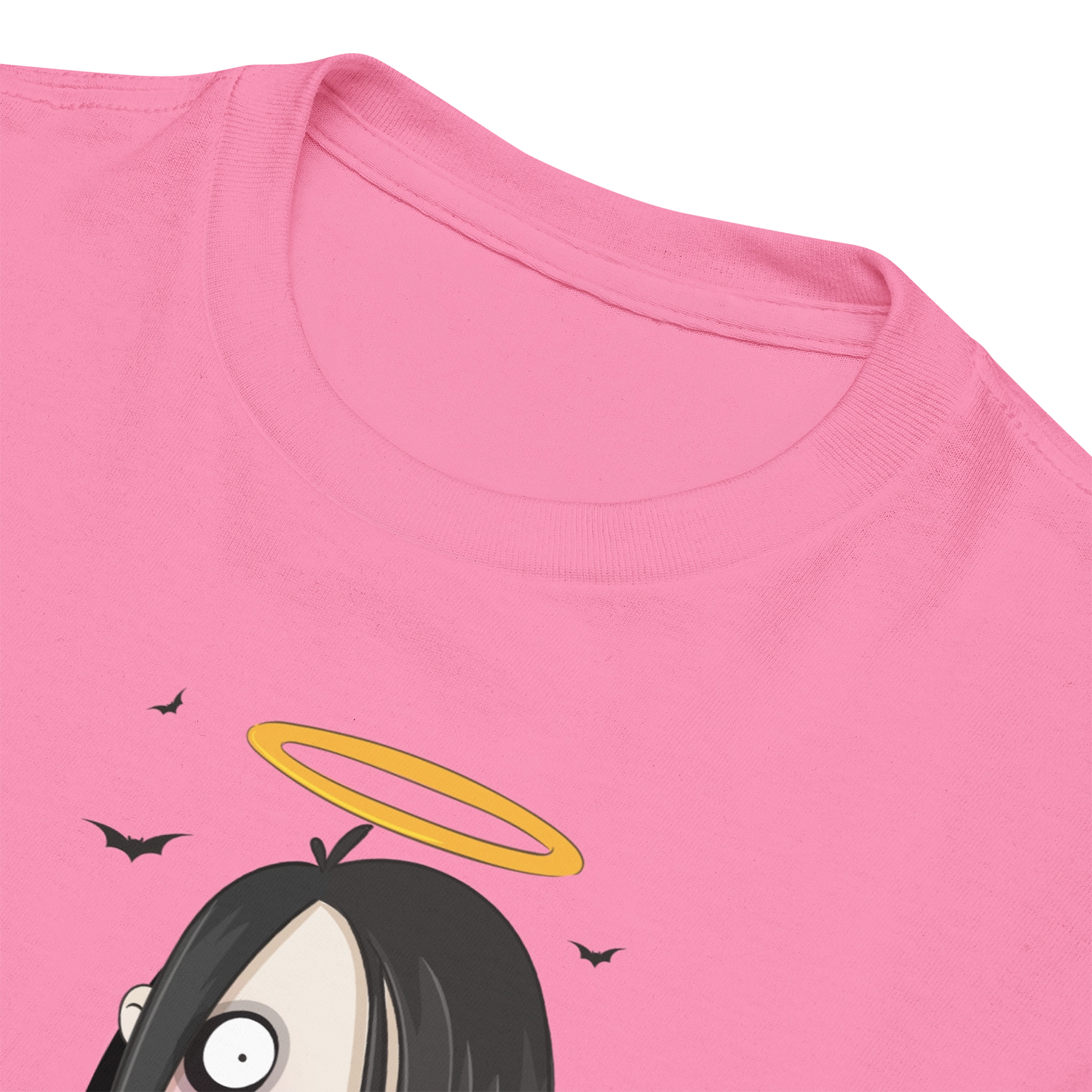 Detalle del diseño de la camiseta infantil Ser distinto mola con fantasmita Sofía.