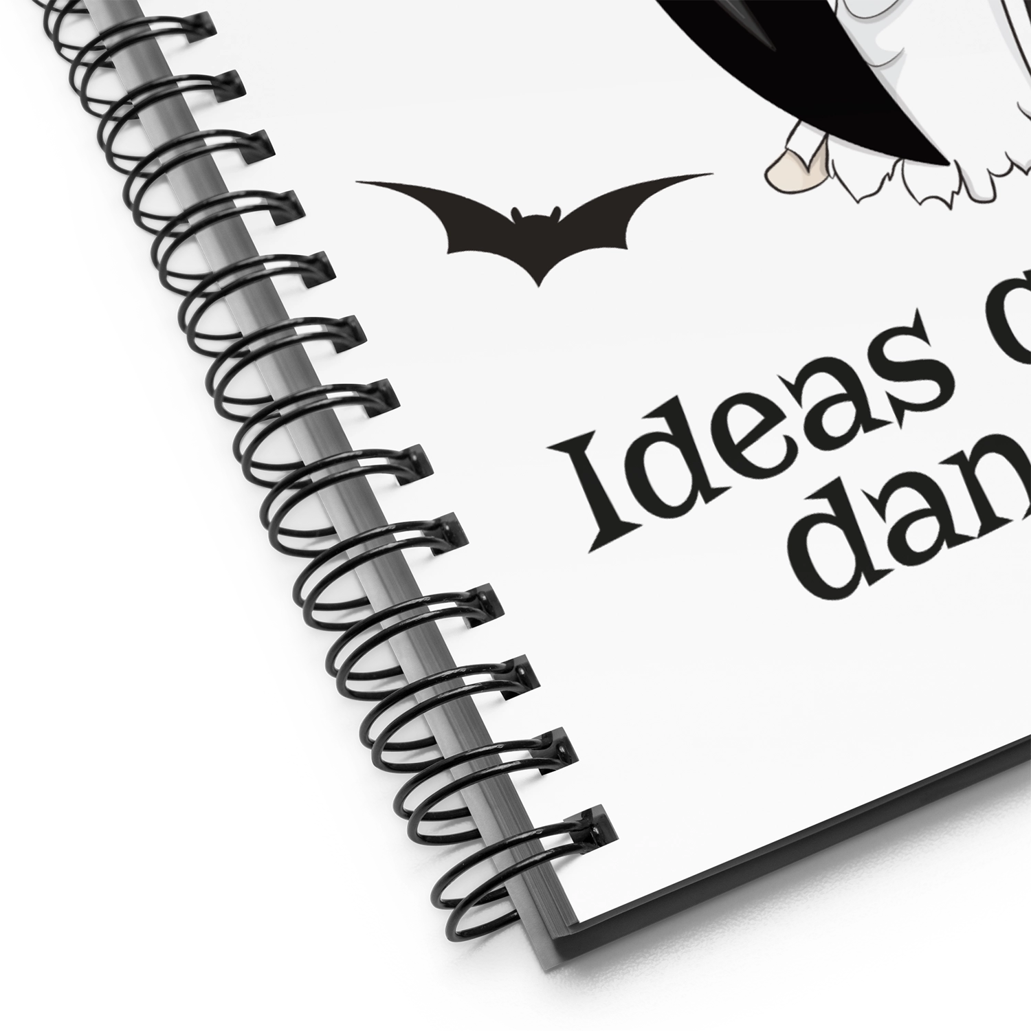 detalle encuadernado libreta halloween fantasma