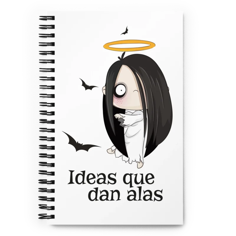 libreta halloween fantasma anillas pasatiempos infantiles portada