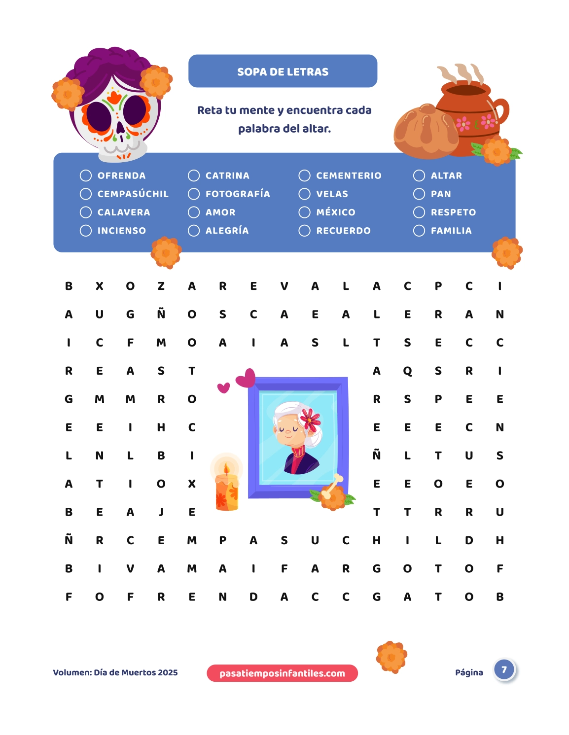 libro de pasatiempos infantiles en papel sopas de letras para niños
