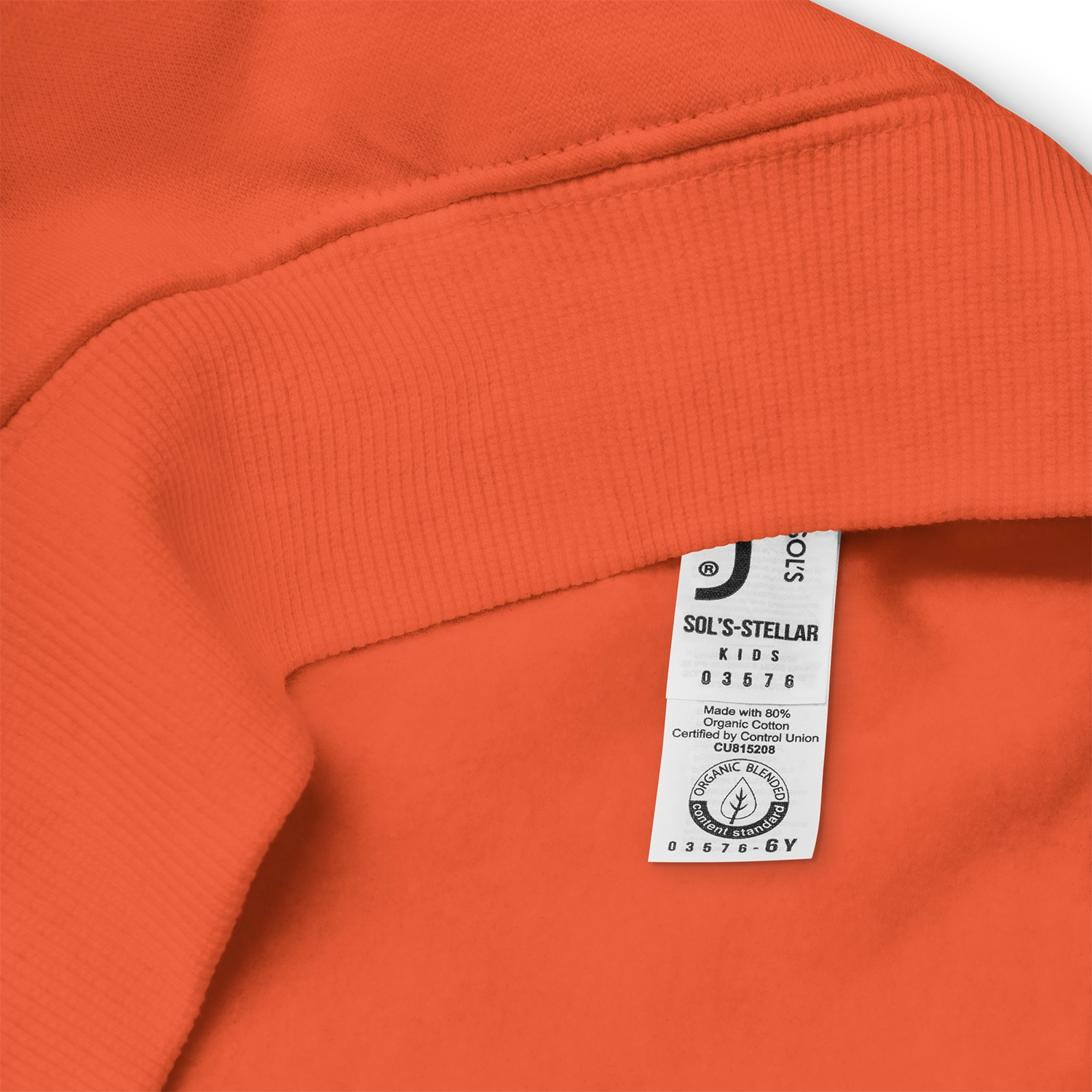 Detalle de sudadera Halloween infantil ecológica