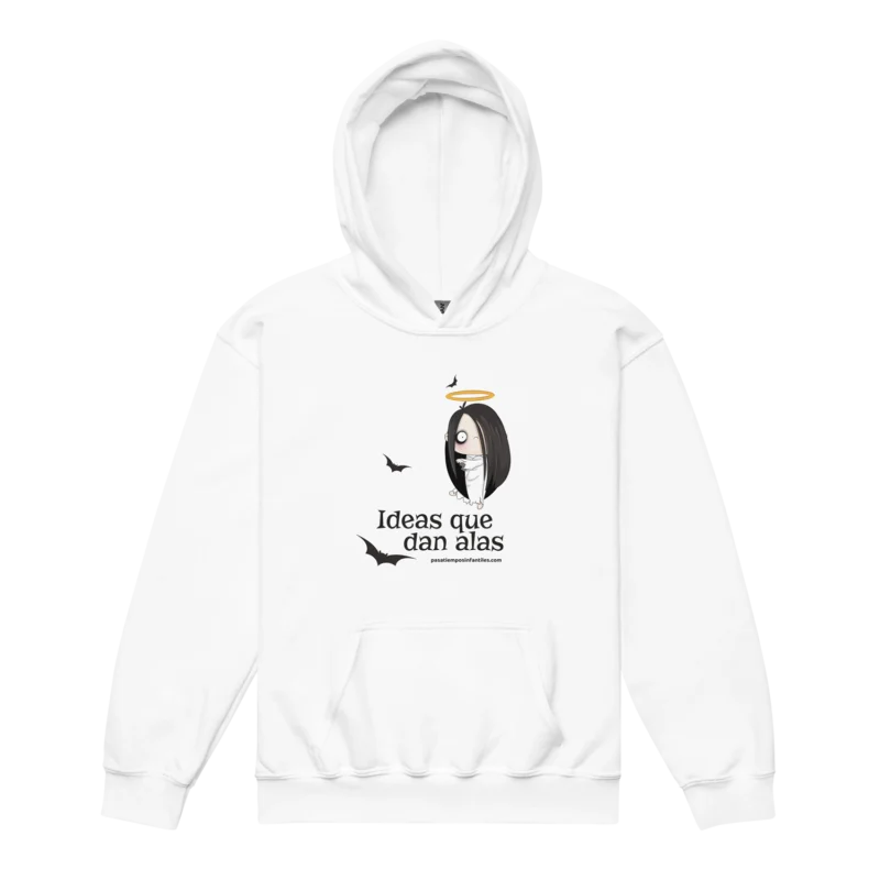 Sudadera juvenil con capucha Halloween fantasma frontal