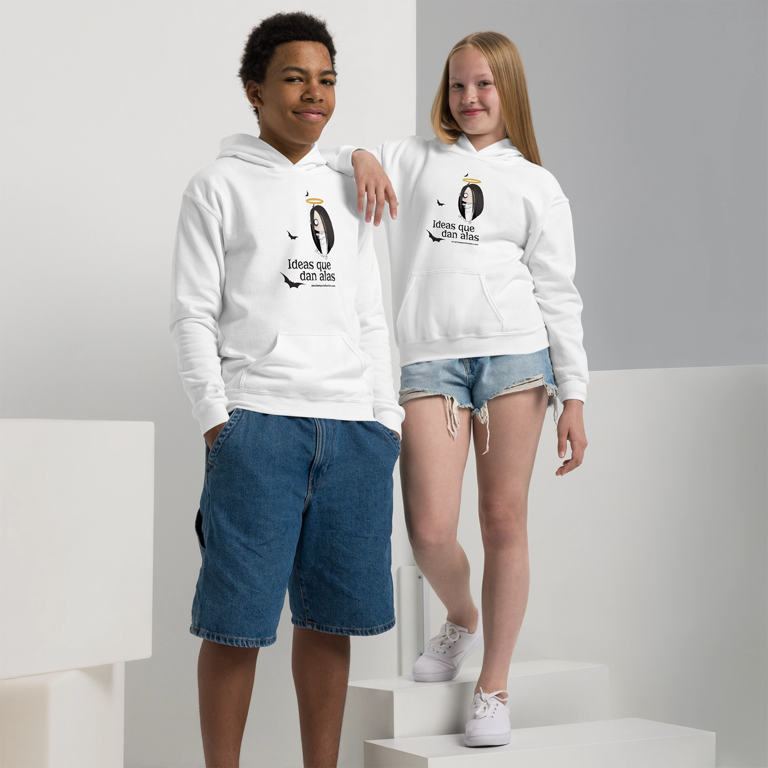 Sudadera juvenil Halloween fantasma Ideas que dan alas en modelos niños