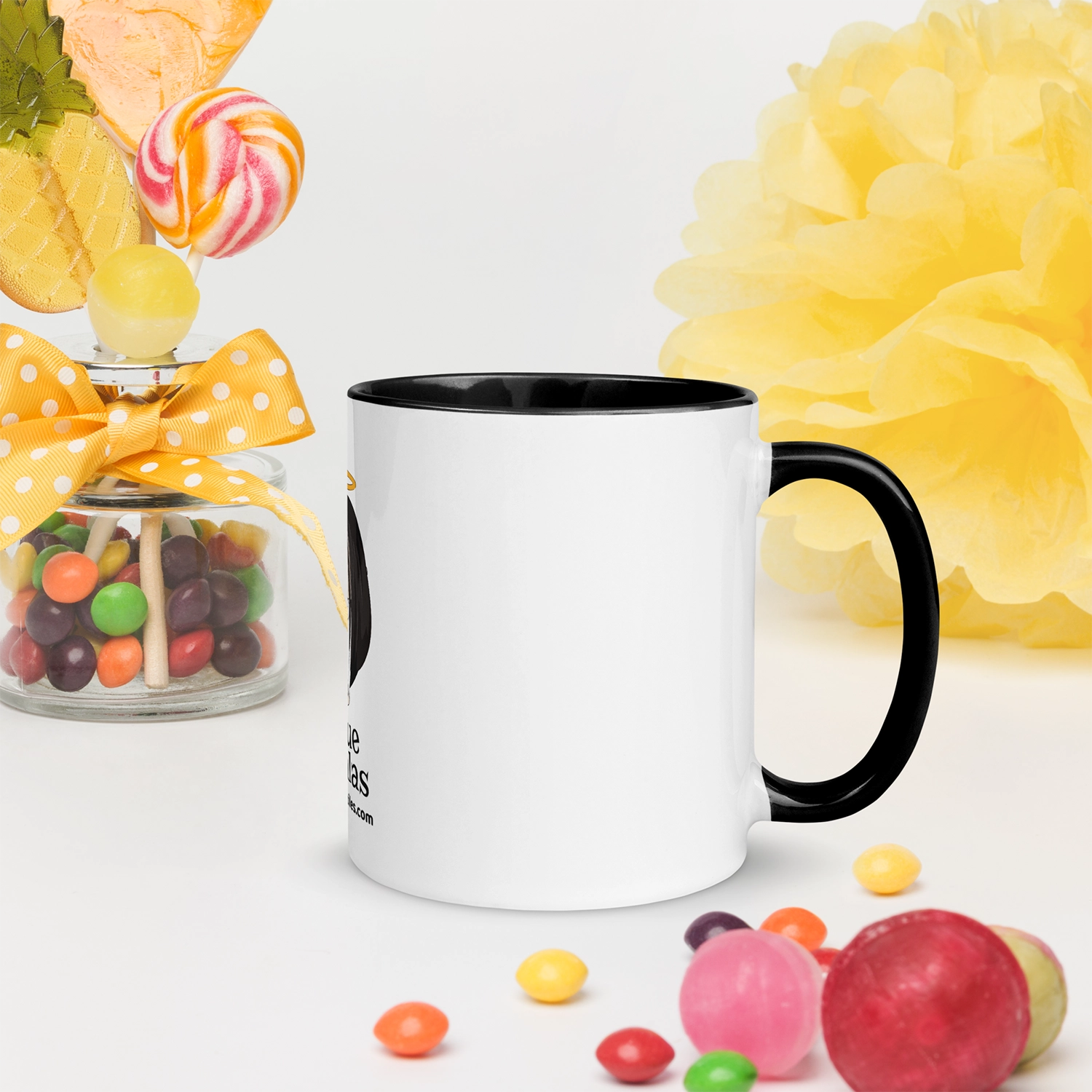 taza halloween fantasma lateral asa negra