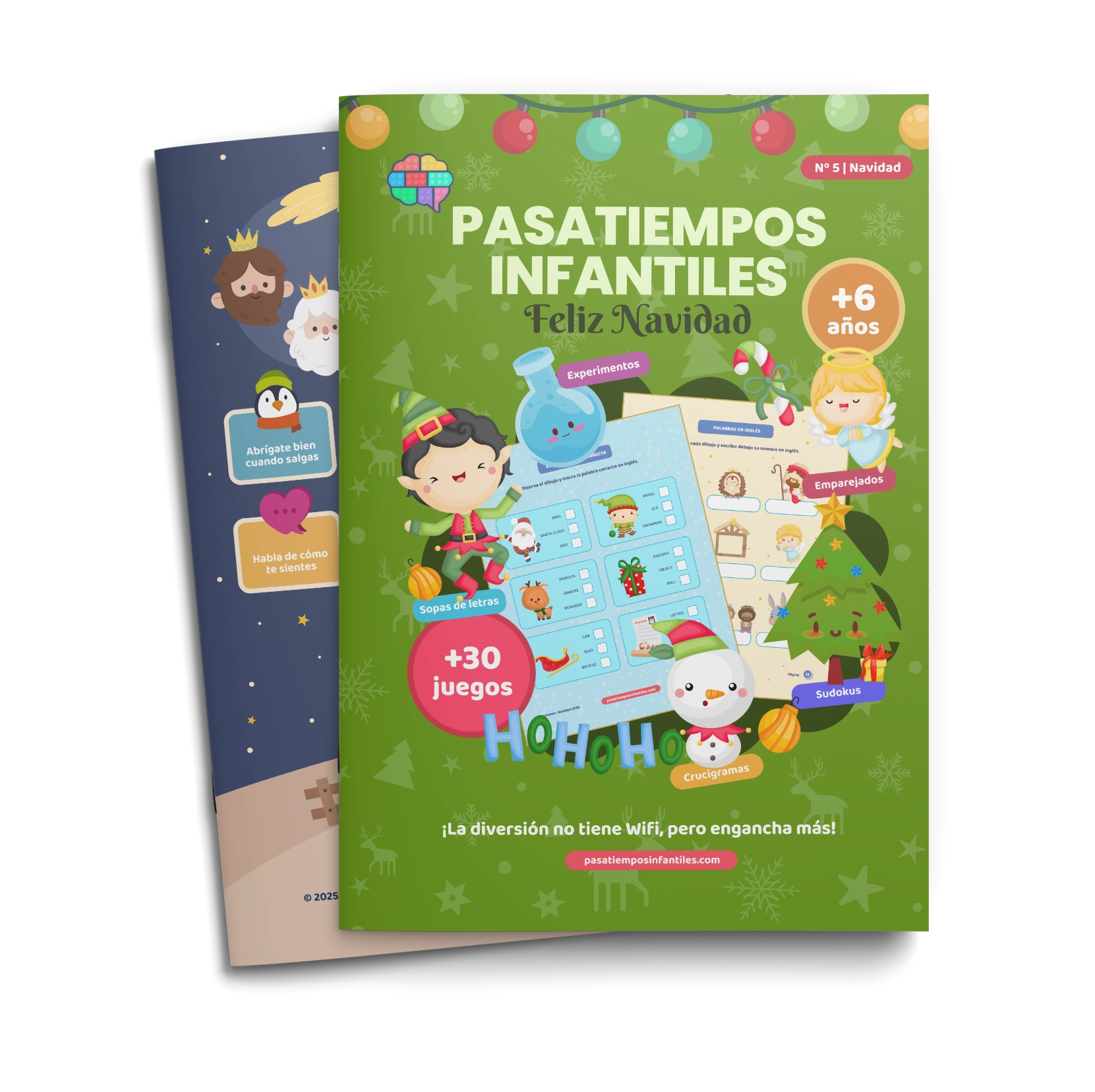 libro de pasatiempos infantiles especial Navidad 2025